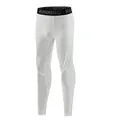 Men's white quick-drying compression running leggings for athletic fitness and training - Size 22 (Height 110-120cm) / Bottoms / White
