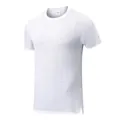 Men's white quick-dry sports T-shirt with breathable mesh texture and round neck - S / Tops / White