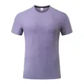 Light purple men's quick-dry sports T-shirt with breathable waffle texture for fitness - S / Tops / Purple