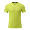 Camiseta deportiva premium para hombre verde neón de secado rápido y tejido mesh transpirable - Amarillo Neón