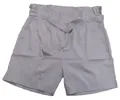 High-waisted wide-leg casual shorts with a matching tie belt in light purple - S / Bottoms / Light Gray