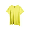 T-shirt gialla da uomo con scollo a V a maniche corte per fitness estivo e sport casual - 3XL / Top / Giallo