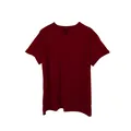 T-shirt sportiva da uomo traspirante con scollo a V in tinta unita rosso bordeaux - 3XL / Top / No Pocket / Borgogna