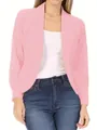 Elegante blazer rosa para mujer, ideal para la oficina o un look casual. - Rosa Claro