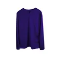 Vue de face du haut de sport violet foncé pour hommes avec col en V élégant - S / Haut - Sans Poche / Violet foncé