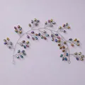Élégante vigne de cheveux de mariée perlée irisée pour mariages et accessoires - Bandeaux élégants de luxe léger HS-J6660AB