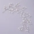 Vigne de cheveux de mariée avec perles claires sur fond lavande - Bandeaux raffinés pour le quotidien HS-J6660WHITE