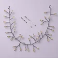 Vigne de cheveux de mariée faite main avec perles champagne et branches en fil de fer noir - Bandeaux polyvalents pour le quotidien HS-J6647CHAMPAGNE