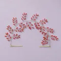 Vigne de cheveux de mariée style forêt avec perles rouges facettées et clips dorés - Bandeaux polyvalents de fête HS-J6659RED