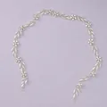 Vigne de cheveux de mariée argentée élégante avec perles et cristaux scintillants - Petits bandeaux exquis HS-J4694S