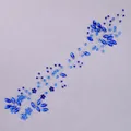 Vigne de cheveux de mariage élégante en cristal bleu avec fil d'argent pour fêtes - Bandeaux polyvalents quotidiens HS-J7041SBLUE