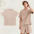 Vintage-Waschung 230g schwere Baumwolle Oversized T-Shirt in Apricot für Herren Mode - S / Oberteile / Verwitterte Aprikose