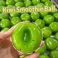 Green kiwi-themed glossy squeeze stress relief ball for sensory play and relaxation. - Kiwi Slush Style / 1 Piece / Green