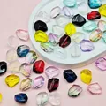 Macro detail of colorful irregular glass gem beads for DIY jewelry making - L660# Random Mixed Color