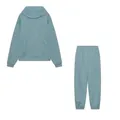 Ensemble deux pièces sweat à capuche et pantalon bleu clair pour l'automne - Cyan