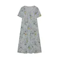Elegant white short sleeve dress featuring a vibrant yellow and blue floral print design - S / Top And Bottom / Color 3 (Yellow Blue Floral)