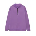 Felpa viola da donna con mezza zip e collo alto dal design casual e sportivo - Taglia S / Top / Viola