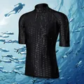 Haut de protection solaire à manches courtes pour homme, séchage rapide pour le surf - L / Hauts / Noir
