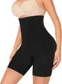 Seamless high-waisted black tummy control shapewear shorts for ultimate body sculpting - XS/S / Black
