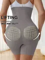 Seamless grey high waist tummy control shapewear for butt lifting and body slimming effect - XS/S / Gray