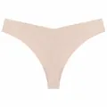 Women's seamless ice silk thong in nude color, low waist breathable design for daily wear - Nude