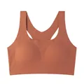Nahtloser Racerback-Sport-BH in Terrakotta-Braun, bügelloser Push-up-Komfort für Damen - S / Oberteile / Skin brown