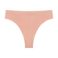 Seamless ribbed thong underwear for women with high stretch in peach pink - M / Bottoms / Pink