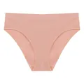Slip da donna a vita bassa in cotone a coste traspirante in raffinato rosa antico - Rosa