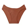 Slip donna traspirante a vita media, tessuto a coste, tonalità rosso ruggine sport - Arancione
