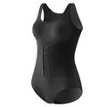 Black tummy control shapewear bodysuit with waist trainer hooks for women - M / Top And Bottom / Black