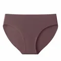 Seamless ice silk panties in mauve, low-waisted quick-dry women's sport underwear - S / Bottoms / Dark Brown