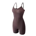 Seamless tummy control bodysuit shapewear for women in brown - S / Set / Coffee