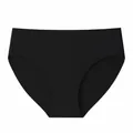 Culotte noire sans couture en soie glacée taille basse respirante séchage rapide pour femmes - Noir
