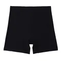 High-waisted seamless black shaping shorts with tummy control for daily safety wear - S / Bottoms / Black