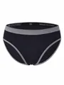 Seamless dark blue and gray contrast low-waist panties for women with geometric pattern. - S / Bottoms / Gray Contrast