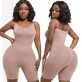 Seamless tummy control shapewear bodysuit with butt lift in mauve pink for women. - Dusty Pink