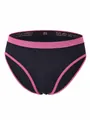 Seamless low-waist panties in navy and pink contrast color with geometric texture. - S / Bottoms / Rose Red Contrast