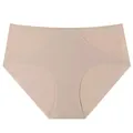 Seamless high elasticity panties in nude beige finish for yoga and daily fitness wear. - S / Bottoms / Dusty Pink