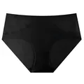 High-waisted black seamless panties for women, ideal for fitness and yoga activities - S / Bottoms / Black