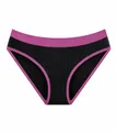 Women's seamless high-waist panties in black and purple breathable stretch fabric - S / Rose Red