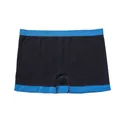 Women's high waisted boxer briefs in black and blue for yoga and fitness sports. - 2XL / Bottoms / Blue