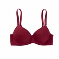 Premium seamless non-wired push-up bra in wine red for ultimate comfort and support - Red