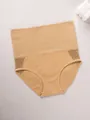 High waist seamless shaping panties with breathable honeycomb design in beige - S / Bottoms / Nude