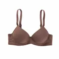 Premium ultra-soft seamless wireless push-up bra in chocolate brown finish for women - Coffee