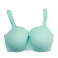 Comfortabele naadloze plus size push-up bh in frisse mintgroene kleur, volle cup - 34B/75B / Matchagroen