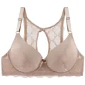 Detailed view of the delicate lace patterns and Y-back beauty back design - 40/90E / Tops / Off White