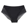 Elegant black high-waisted panties featuring sexy floral lace side panels for women - 0XL / Bottoms / Black