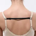 Adjustable high-elastic black non-slip bra strap connector for sports and daily use - One Size / Black