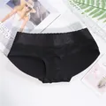 Black lace butt-lifting padded panties for women, seamless tummy control shapewear - S / Bottoms / 138 Vine Low Waist Black