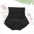 Black high-waisted lace shapewear panties with tummy control and hip lifting effect - S / Bottoms / 189 Vine High Waist Black